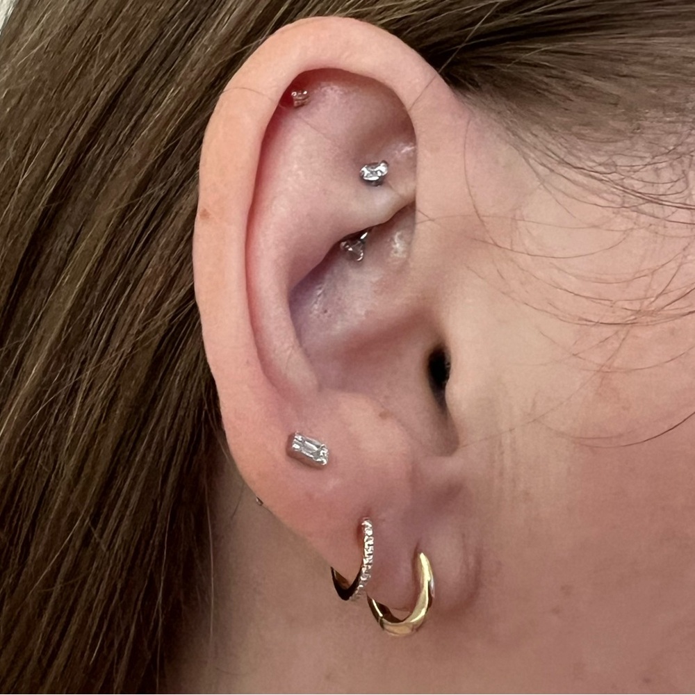 Pair (2) Ring Concierge Mini Emerald Illusion Nat… - image 3